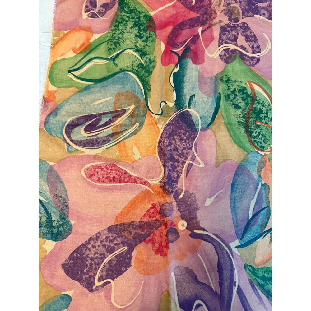 Vintage‎ Flowers abstract 80s look style Fabric 26